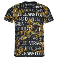 textil Herre T-shirts m. korte ærmer Versace Jeans Couture  Sort / Hvid / Gul