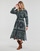 textil Dame Lange kjoler Tommy Hilfiger BANDANA VIS MIDI SHIRT DRESS LS Marineblå