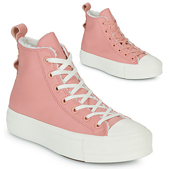 Sko Dame Høje sneakers Converse Chuck Taylor All Star Lift Cozy Utility Hi Pink