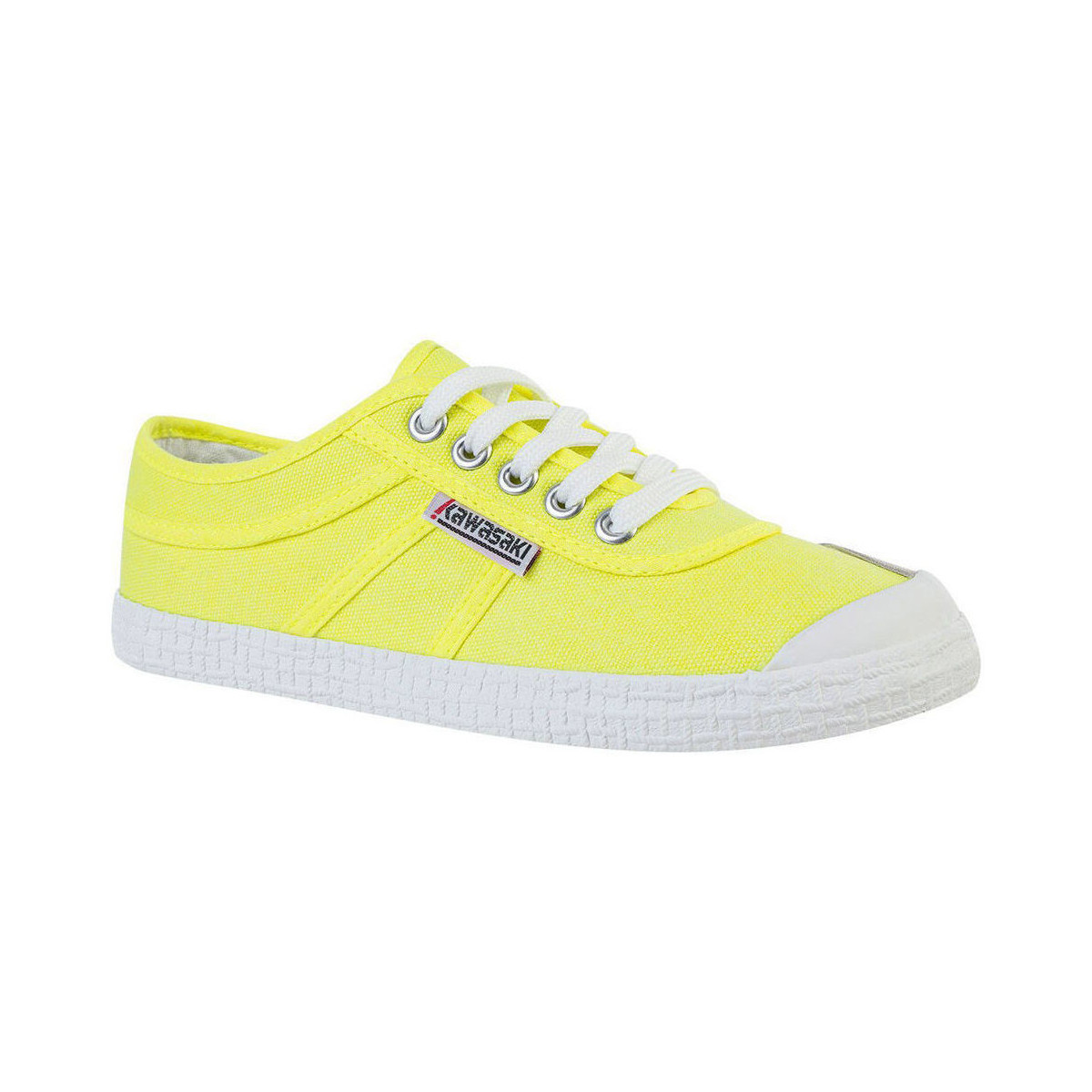 Sko Herre Sneakers Kawasaki Original Neon Canvas Shoe K202428 5001 Safety Yellow Gul