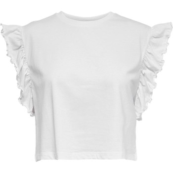 textil Dame T-shirts m. korte ærmer Jacqueline De Yong CAMISETA SIN MANGAS BLANCA MUJER  15257235 Hvid