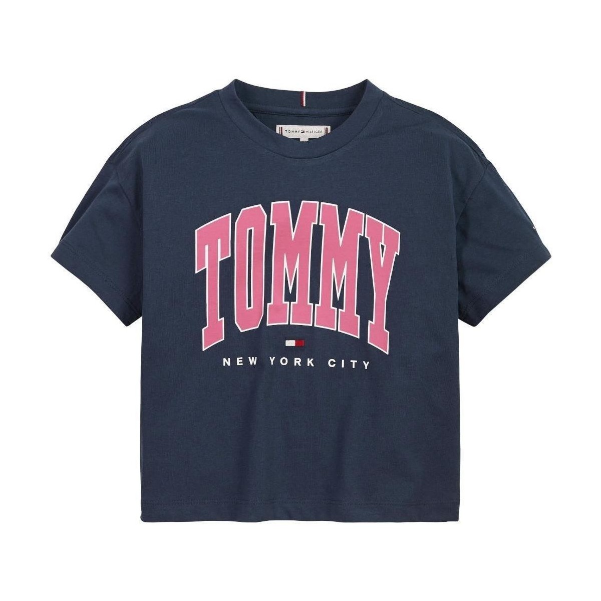 textil Pige T-shirts m. korte ærmer Tommy Hilfiger  Blå