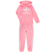 textil Pige Træningsdragter adidas Originals HOODIE SET Pink