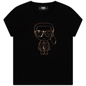 textil Pige T-shirts m. korte ærmer Karl Lagerfeld Z15386-09B Sort