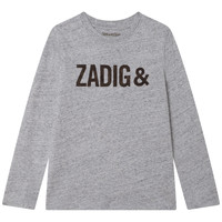 textil Dreng Langærmede T-shirts Zadig & Voltaire X25334-A35 Grå