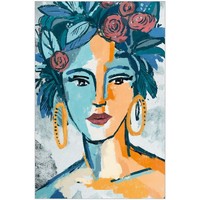 Indretning Malerier og lærreder Signes Grimalt Frida Maler Blå