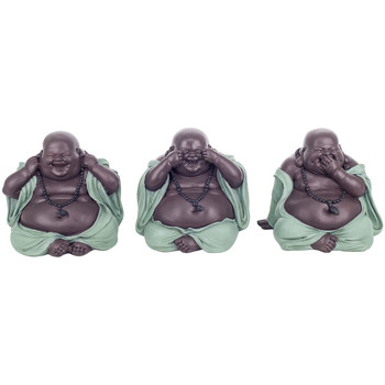 Indretning Små statuer og figurer Signes Grimalt Figur Buddha Ser/Hører/Taler Ikke 3 Enheder Blå