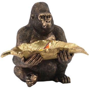 Indretning Små statuer og figurer Signes Grimalt Gorillafigur Med Blad Guld