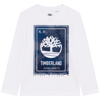 textil Dreng Langærmede T-shirts Timberland T25T39-10B Hvid