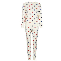 textil Dame Pyjamas / Natskjorte Petit Bateau CLINDY Hvid / Rød / Blå
