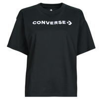 textil Dame T-shirts m. korte ærmer Converse WORDMARK RELAXED TEE Converse  / Sort