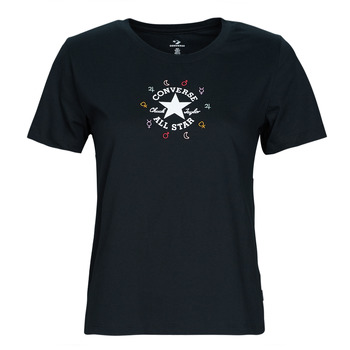 textil Dame T-shirts m. korte ærmer Converse CHUCK CRYSTAL ENERGY REGULAR TEE Converse  / Sort