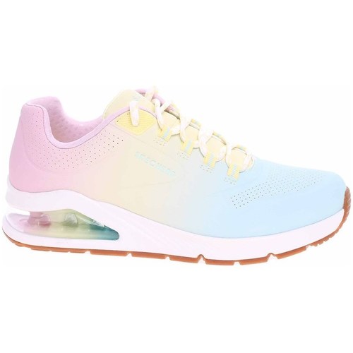 Sko Dame Lave sneakers Skechers Uno 2 Color Pink, Azurblå