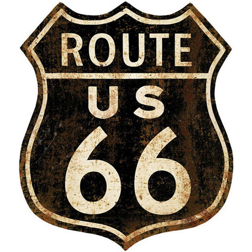 Indretning Små statuer og figurer Signes Grimalt Route 66 Plakette Sort