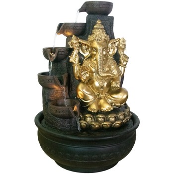 Indretning Små statuer og figurer Signes Grimalt Ganesha Springvand Med Lys Guld
