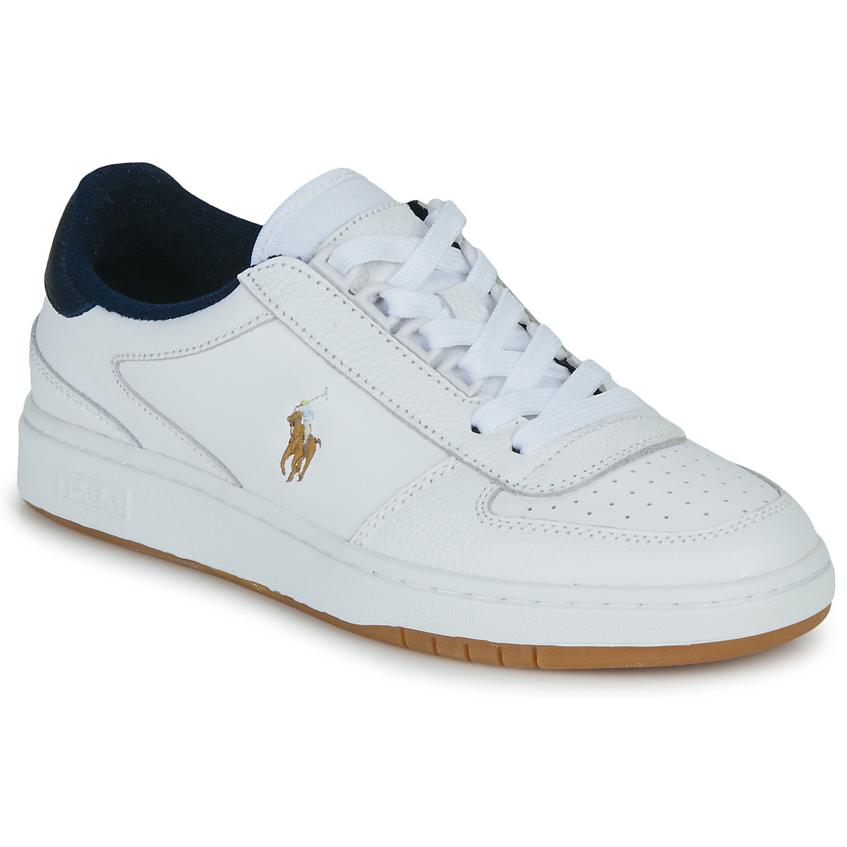 Sko Lave sneakers Polo Ralph Lauren POLO CRT PP-SNEAKERS-LOW TOP LACE Hvid / Marineblå