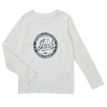 textil Dreng Langærmede T-shirts Jack & Jones JJEJEANS TEE LS O-NECK Hvid