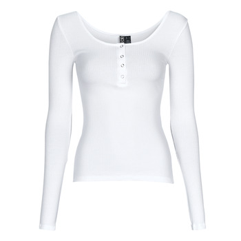 textil Dame Langærmede T-shirts Pieces PCKITTE LS TOP Hvid