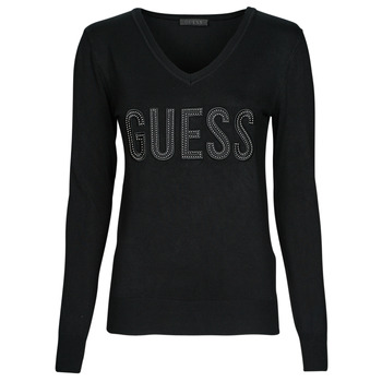 textil Dame Pullovere Guess PASCALE VN LS Sort