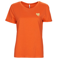 textil Dame T-shirts m. korte ærmer Only ONLKITA S/S LOGO TOP Orange