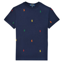 textil Dreng T-shirts m. korte ærmer Polo Ralph Lauren  Marineblå