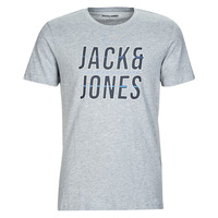 textil Herre T-shirts m. korte ærmer Jack & Jones JJXILO TEE SS CREW NECK Grå