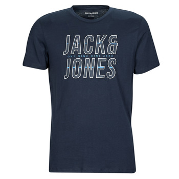 textil Herre T-shirts m. korte ærmer Jack & Jones JJXILO TEE SS CREW NECK Marineblå