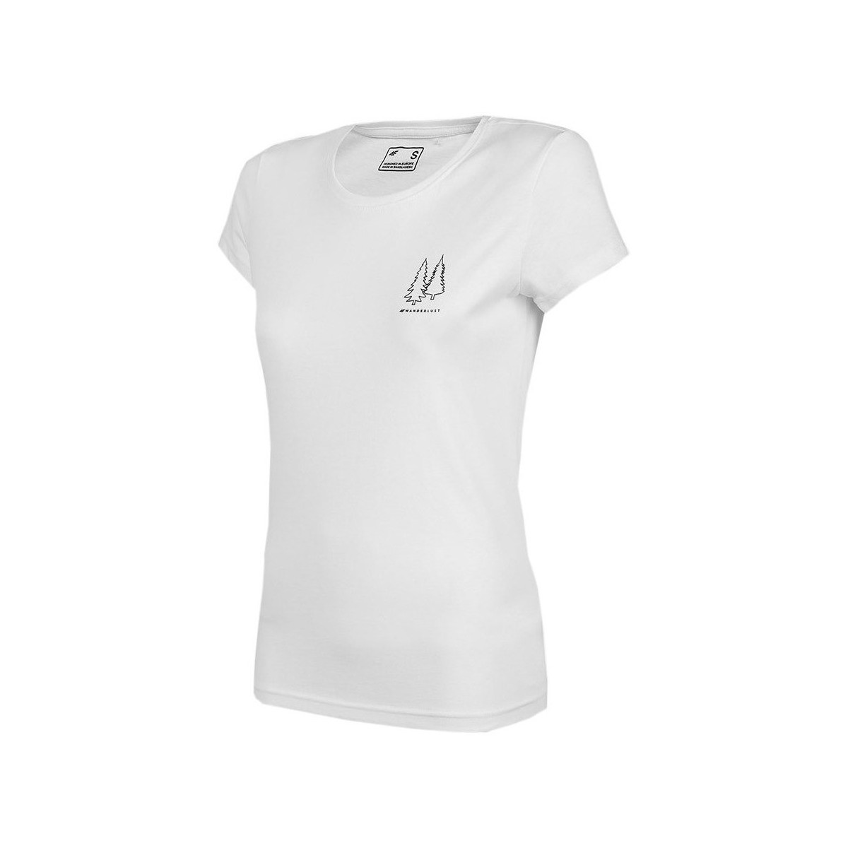 textil Dame T-shirts m. korte ærmer 4F H4L22TSD06811S Hvid