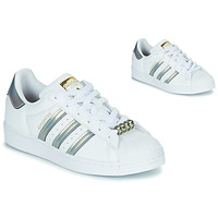 Sko Dame Lave sneakers adidas Originals SUPERSTAR W Hvid / Sølv