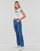 textil Dame T-shirts m. korte ærmer Levi's GRAPHIC RINGER MINI TEE Lys / Hvid / Blå / Havblå