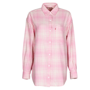 textil Dame Skjorter / Skjortebluser Levi's NOLA MENSWEAR SHIRT Perle / Plaid / Begonia / Pink