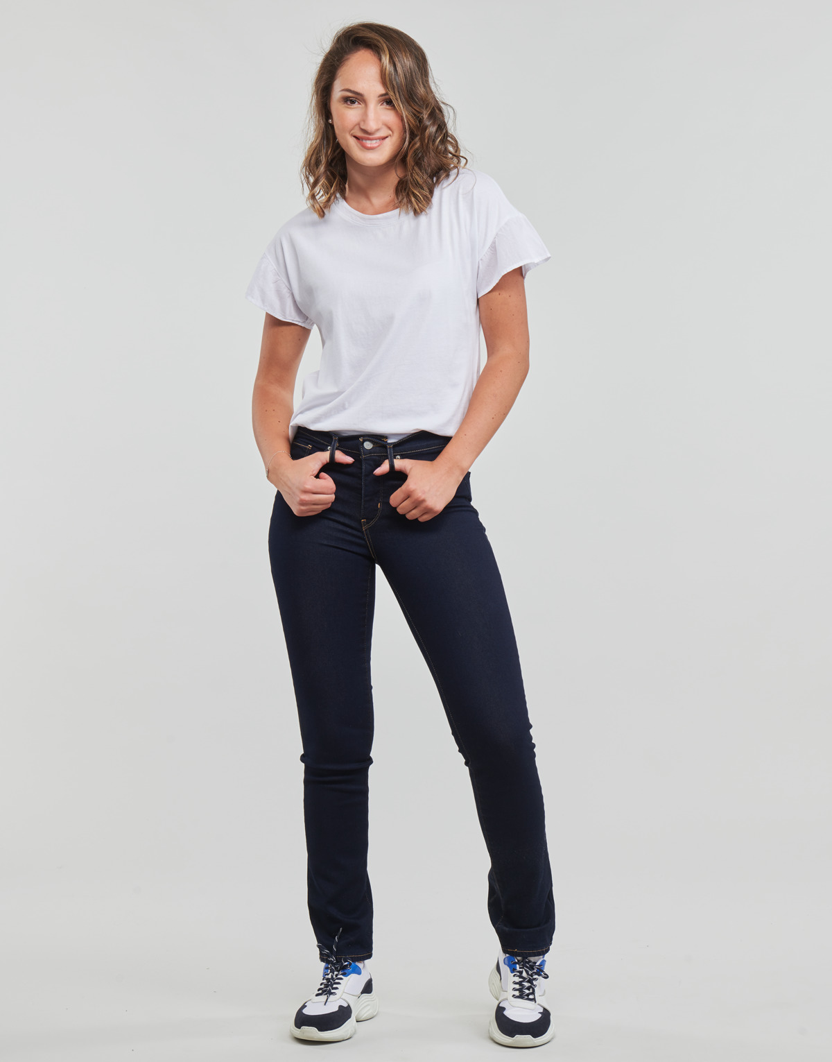 textil Dame Lige jeans Levi's 314 SHAPING STRAIGHT Marineblå