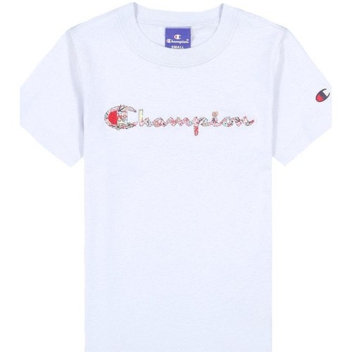 textil Pige T-shirts m. korte ærmer Champion  Blå