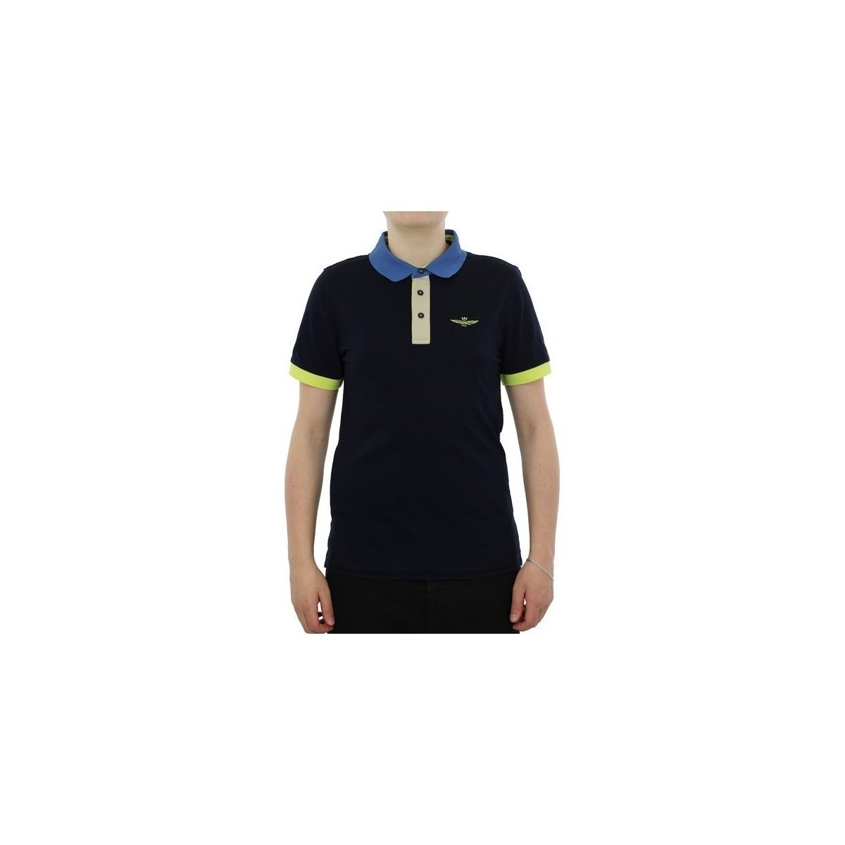textil Herre T-shirts m. korte ærmer Aeronautica Militare PO1601P20808323 Sort