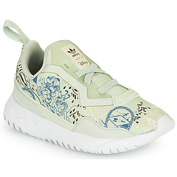 Sko Børn Lave sneakers adidas Originals ORIGINALS FLEX EL I Hvid / Grøn