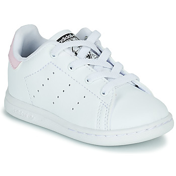 Sko Pige Lave sneakers adidas Originals STAN SMITH EL I Hvid / Pink