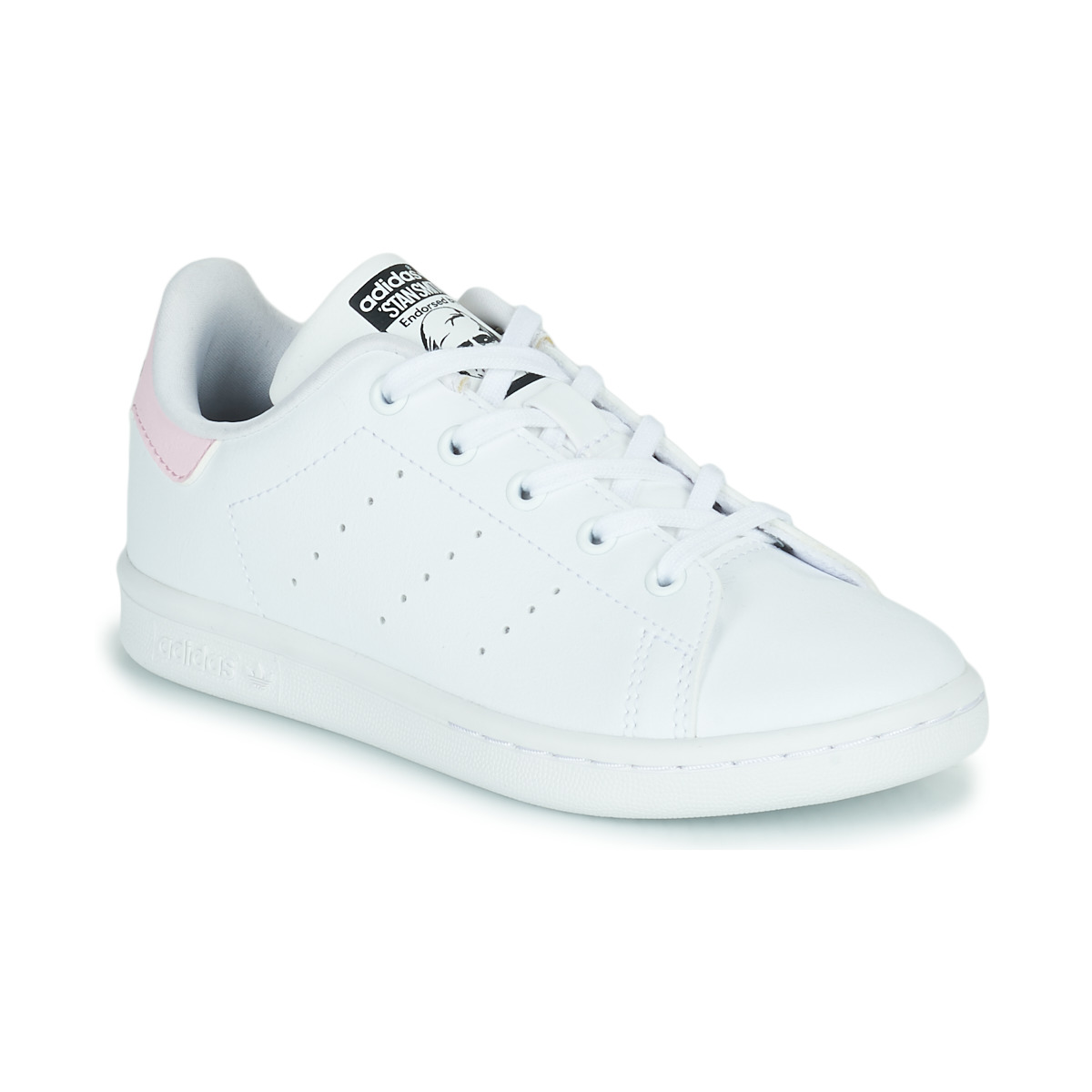 Sko Pige Lave sneakers adidas Originals STAN SMITH C Hvid / Pink