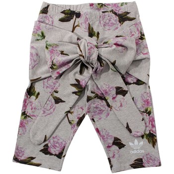 textil Dame Halvlange bukser adidas Originals Floral Grå, Pink