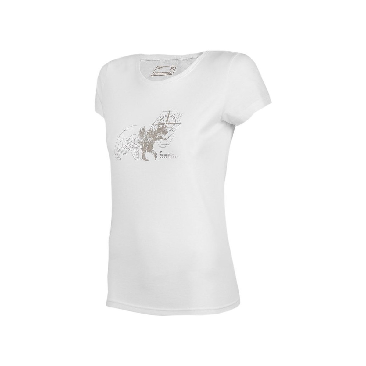 textil Dame T-shirts m. korte ærmer 4F TSD067 Hvid