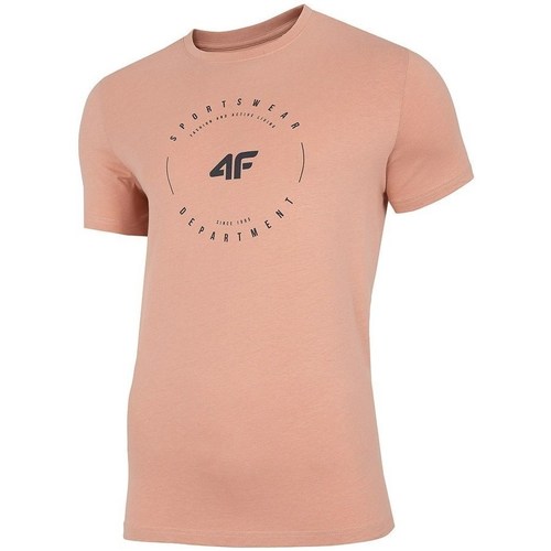 textil Herre T-shirts m. korte ærmer 4F TSM029 Pink