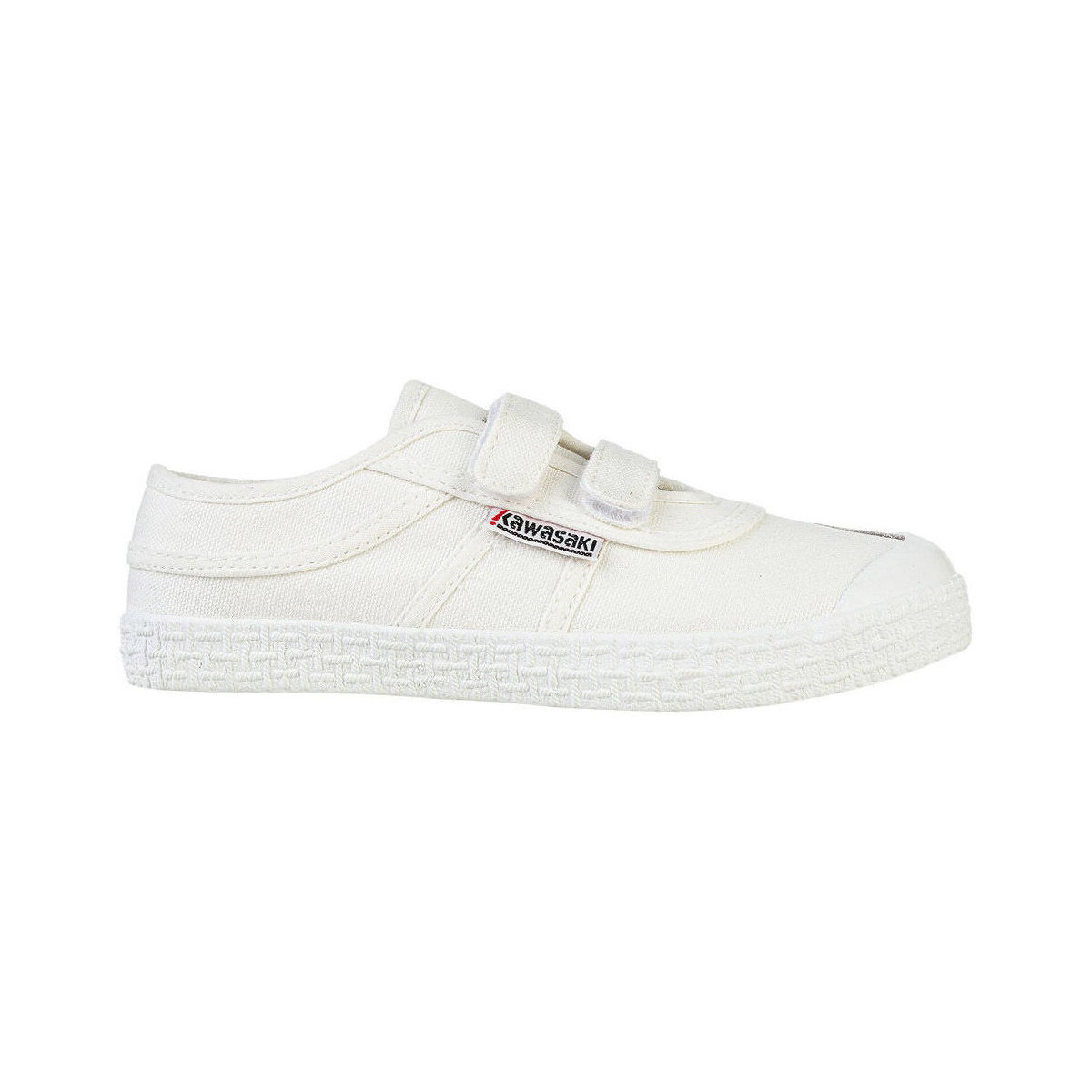 Sko Børn Sneakers Kawasaki Original Kids Shoe W/velcro K202432 1002S White Solid Hvid