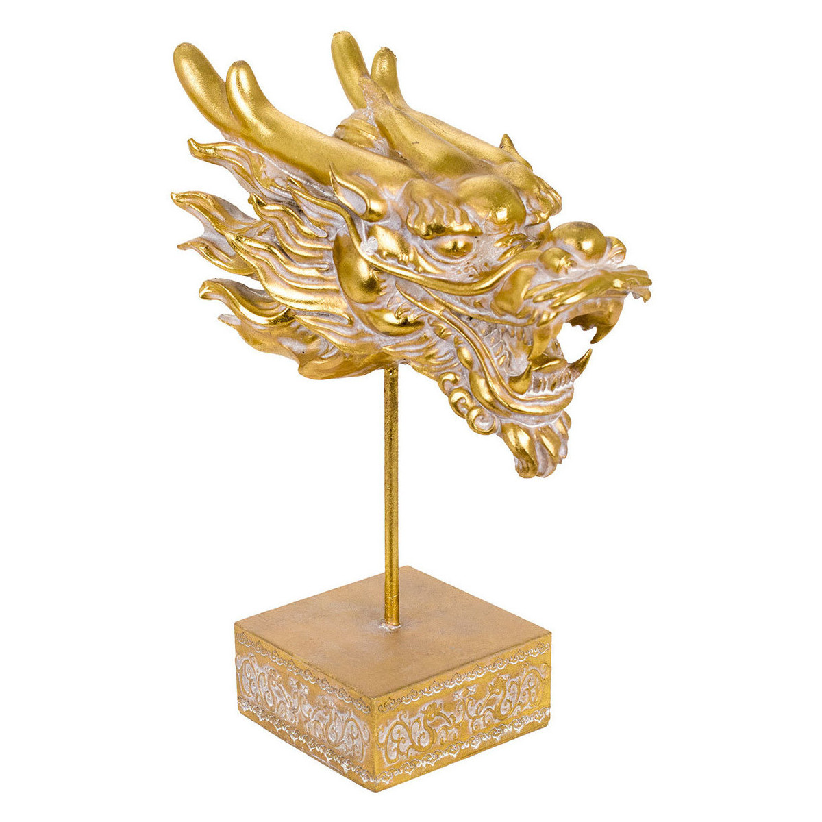 Indretning Små statuer og figurer Signes Grimalt Dragon Ornament Med Base Guld