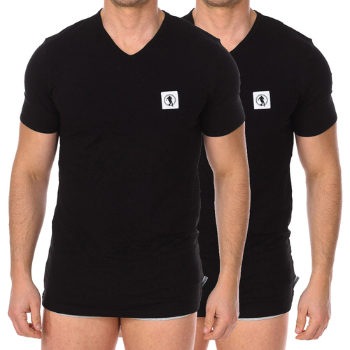 textil Herre T-shirts m. korte ærmer Bikkembergs BKK1UTS08BI-BLACK Sort