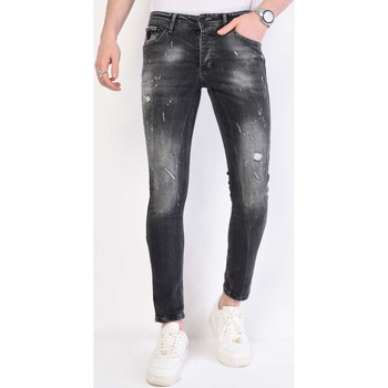 textil Herre Smalle jeans Local Fanatic 134406851 Grå