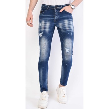 textil Herre Smalle jeans Local Fanatic 134407113 Blå