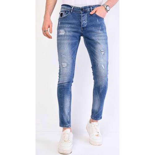 textil Herre Smalle jeans Local Fanatic 134410022 Blå