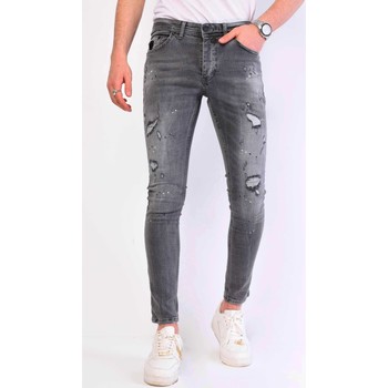 textil Herre Smalle jeans Local Fanatic 134410170 Grå