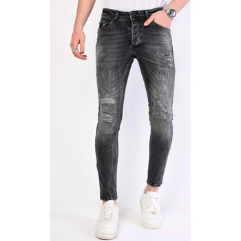 textil Herre Smalle jeans Local Fanatic 134410410 Grå