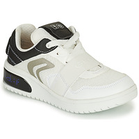 Sko Dreng Lave sneakers Geox J XLED B. B - MESH+GEOBUCK Hvid / Sort