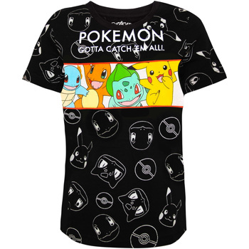 textil Dreng Langærmede T-shirts Pokemon  Sort